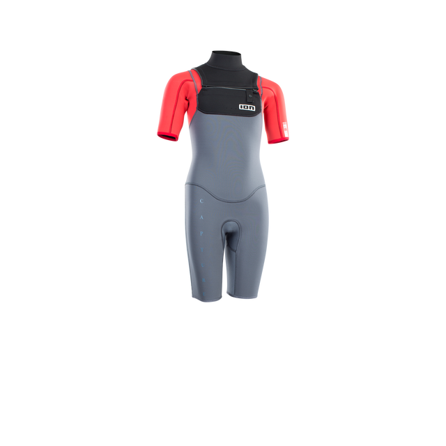 Capture 2/2 Shorty SS Front Zip - 702/5xx steel-blue/red - 104/4